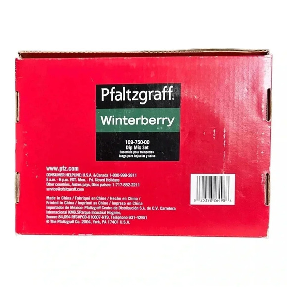 PFALTZGRAFF Winterberry Stoneware DIP MIX SET  12 oz Ramekin w/ 5" Spreader NIB - Picture 4 of 4